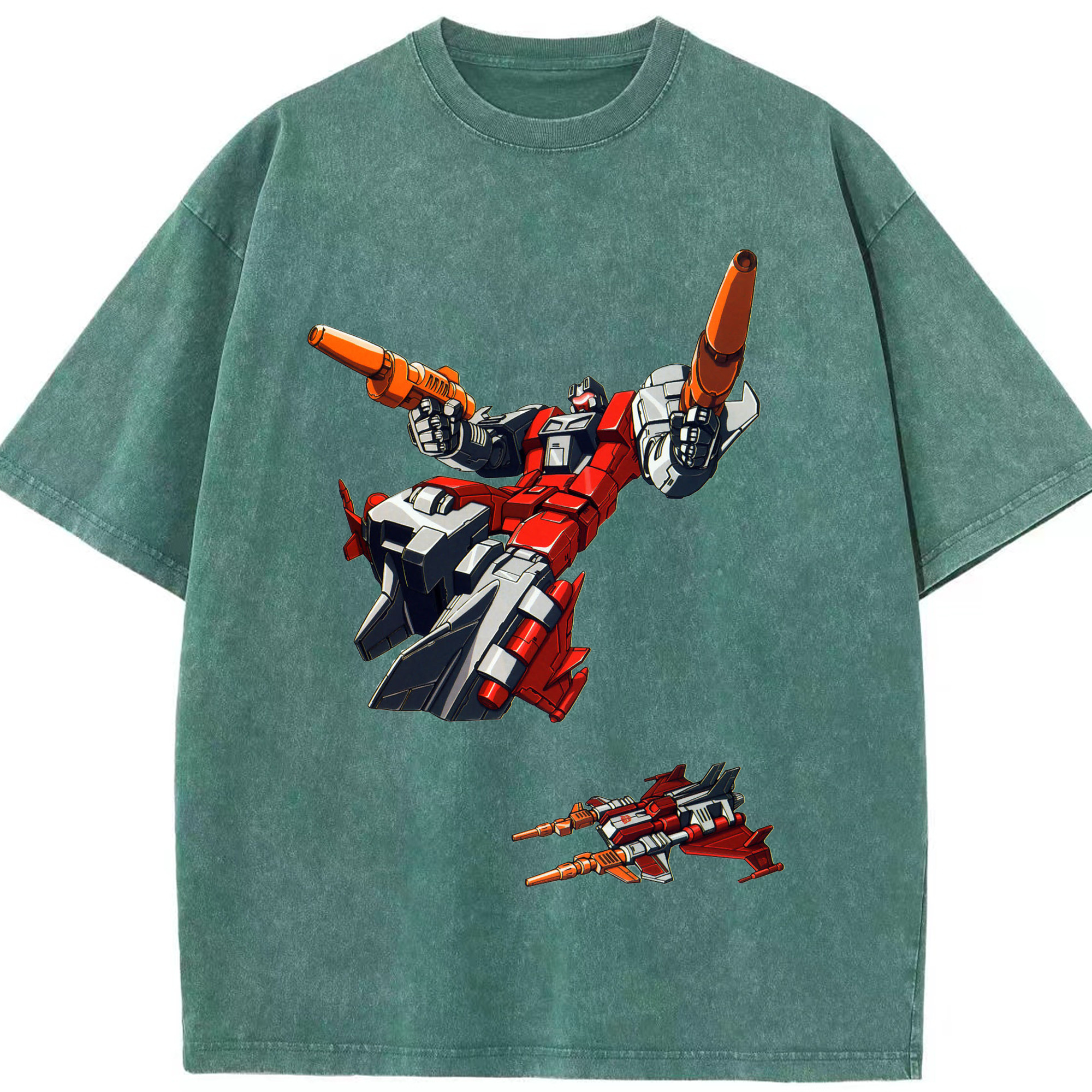 （画像用）  綿100% ヴィンテージ風 半袖Tシャツ（フロントプリント）